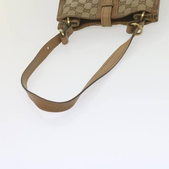 GUCCI GG Canvas Shoulder Bag Beige - Picture 8 of 12